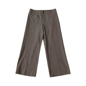 Zara plaid wide leg, high rise cropped pants